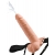 Телесный полый страпон с имитацией эякуляции 7.5  Hollow Squirting Strap-On with Balls Flesh - 21,6 см. - Pipedream - купить с доставкой в Костроме