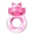 Розовое эрекционное виброкольцо на пенис Pink Bear - Baile - в Костроме купить с доставкой