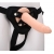 Телесный страпон на черных трусиках STRAP ON REAL DILDO - 20 см. - Dream Toys - купить с доставкой в Костроме