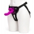 Лиловый страпон Rechargeable Vibrating Strap-On Harness Set - 17,6 см. - Happy Rabbit - купить с доставкой в Костроме