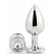Серебристая анальная втулка с прозрачным кристаллом - 7,1 см. - Dream Toys - купить с доставкой в Костроме