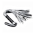 Серебристая плетка Struggle My Flogger с черной ручкой - 45 см. - Lovetoy - купить с доставкой в Костроме