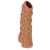 Телесная насадка с венками и открытой головкой Nude Sleeve M - 12 см. - KOKOS - в Костроме купить с доставкой