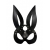 Черная кожаная маска зайки Miss Bunny - БДСМ Арсенал - купить с доставкой в Костроме