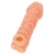 Телесная закрытая насадка с венками Cock Sleeve Size L - 17,6 см. - KOKOS - в Костроме купить с доставкой