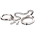 Металлические наручники Metal Leg Cuffs - Pipedream - купить с доставкой в Костроме
