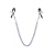 Зажимы для сосков с фиолетовой цепочкой Sweet Caress Nipple Chain - Sweet Caress - купить с доставкой в Костроме