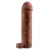 Коричневая насадка с кольцом Perfect 2 Extension with Ball Strap - 19 см. - Pipedream - в Костроме купить с доставкой