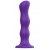 Фиолетовая насадка Strap-On-Me Dildo Geisha Balls size XL - Strap-on-me - купить с доставкой в Костроме