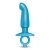 Голубая анальная пробка для массажа простаты Hither Silicone Prostate Plug - 14,3 см. - b-Vibe - в Костроме купить с доставкой