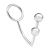 Кольцо на пенис с анальным стимулятором Two Bead Stainless Steel Anal Hook   Cock Ring - BlueLine - в Костроме купить с доставкой