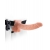 Телесный полый страпон с вибрацией Vibrating Hollow Strap-On with Balls - 24 см. - Pipedream - купить с доставкой в Костроме
