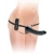 Черный страпон с вагинальной пробкой Deluxe Vibrating Penetrix Strap-On - 19 см. - Pipedream - купить с доставкой в Костроме