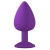 Большая фиолетовая анальная пробка Emotions Cutie Large с голубым кристаллом - 10 см. - Lola Games - купить с доставкой в Костроме