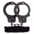 Чёрные наручники из листового металла в комплекте с веревкой BONDX METAL CUFFS LOVE ROPE SET - Dream Toys - купить с доставкой в Костроме