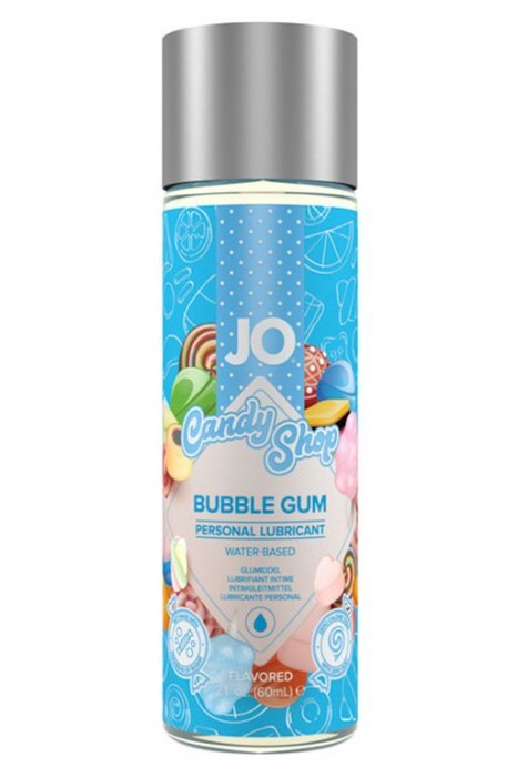 Смазка на водной основе Candy Shop Bubblegum с ароматом жвачки - 60 мл. - System JO - купить с доставкой в Костроме