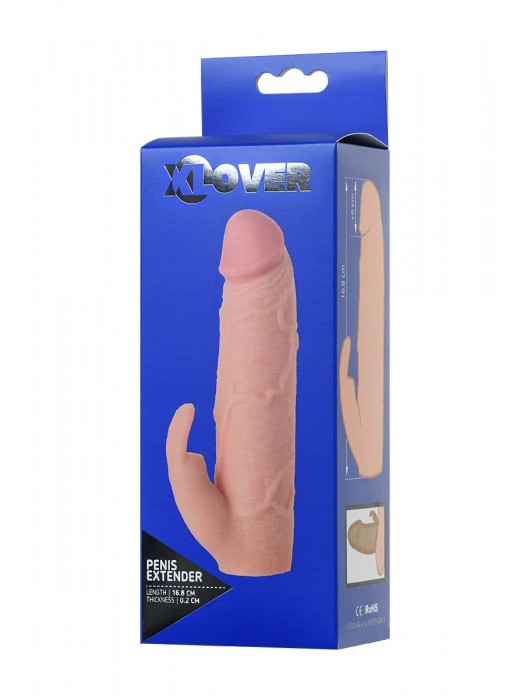 Телесная насадка Toyfa XLover для увеличения размера - 16,8 см. - ToyFa - в Костроме купить с доставкой