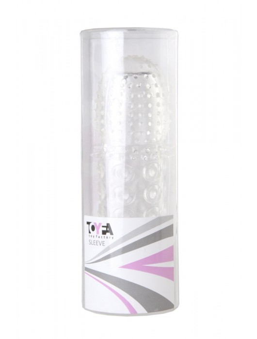 Прозрачная закрытая гелевая насадка - 13,5 см. - Toyfa Basic - в Костроме купить с доставкой