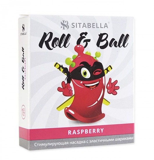 Стимулирующий презерватив-насадка Roll   Ball Raspberry - Sitabella - купить с доставкой в Костроме