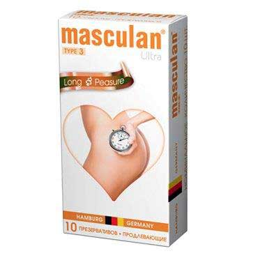 Розовые презервативы Masculan Ultra Long Pleasure с колечками, пупырышками и продлевающим эффектом - 10 шт. - Masculan - купить с доставкой в Костроме