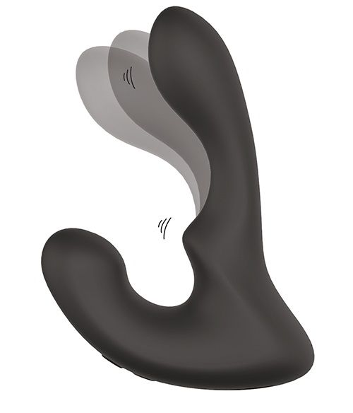 Чёрный массажер простаты с 2 моторами BOOTY ROCKER - Dream Toys - в Костроме купить с доставкой