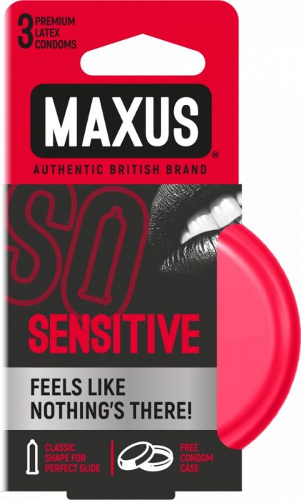 Ультратонкие презервативы в железном кейсе MAXUS Sensitive - 3 шт. - Maxus - купить с доставкой в Костроме