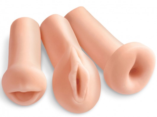 Комплект из 3 мастурбаторов All 3 Holes: вагина, анус, ротик - Pipedream - в Костроме купить с доставкой