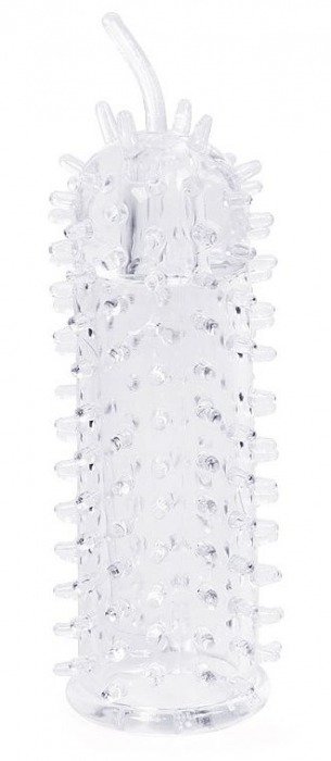 Закрытая рельефная насадка Crystal sleeve с усиками - 12 см. - Erowoman-Eroman - в Костроме купить с доставкой