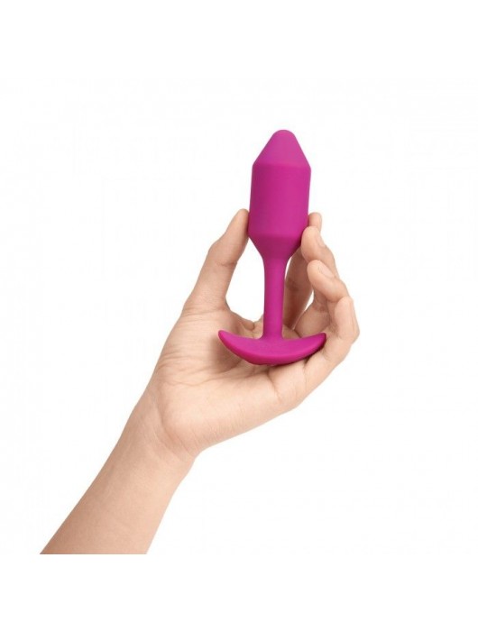 Розовая пробка для ношения с вибрацией Snug Plug 2 - 11,4 см. - b-Vibe
