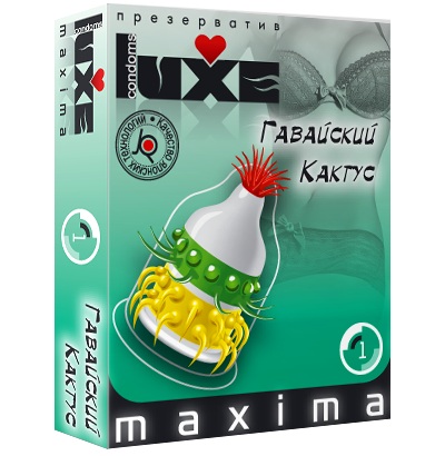 Презерватив LUXE Maxima  Гавайский Кактус  - 1 шт. - Luxe - купить с доставкой в Костроме
