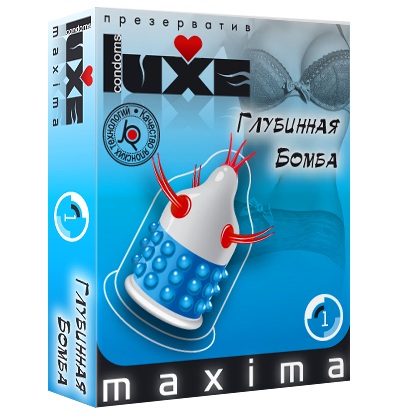 Презерватив LUXE Maxima  Глубинная бомба  - 1 шт. - Luxe - купить с доставкой в Костроме