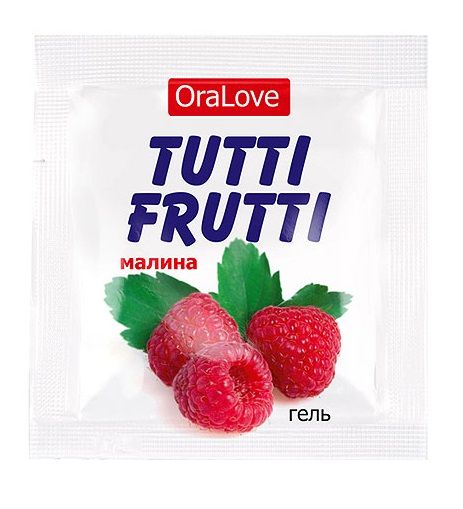 Пробник гель-смазки Tutti-frutti с малиновым вкусом - 4 гр. - Биоритм - купить с доставкой в Костроме