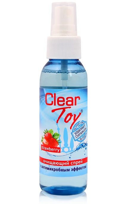 Очищающий спрей для игрушек CLEAR TOY Strawberry - 100 мл. - Биоритм - купить с доставкой в Костроме