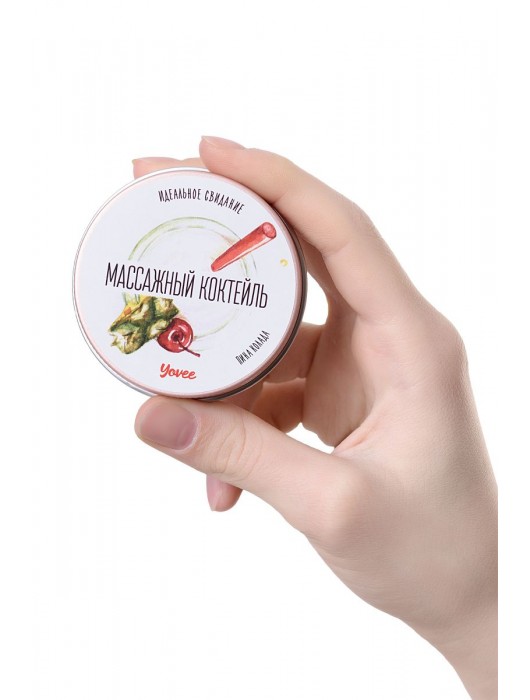 Массажная свеча «Массажный коктейль» с ароматом пина колады - 30 мл. - ToyFa - купить с доставкой в Костроме