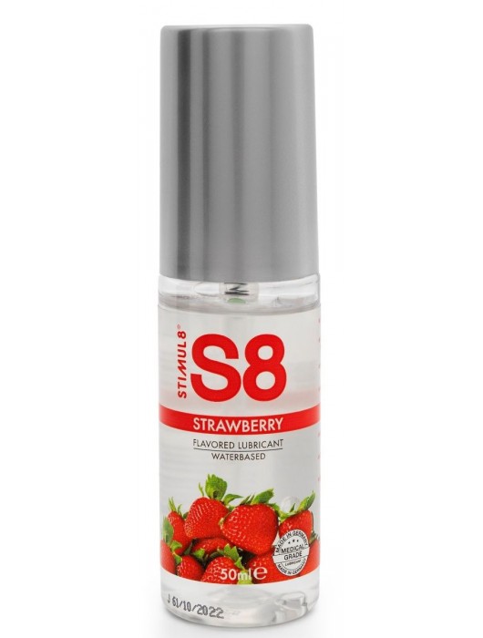 Лубрикант S8 Flavored Lube со вкусом клубники - 50 мл. - Stimul8 - купить с доставкой в Костроме