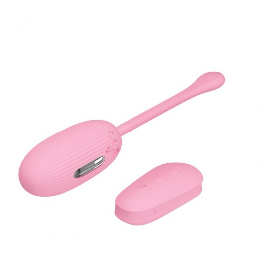 Нежно-розовое виброяйцо с функцией электростимуляции Shock Fun - Baile - купить с доставкой в Костроме