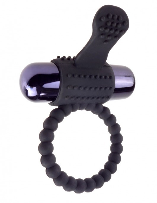 Черное эрекционное виброкольцо Vibrating Silicone Super Ring - Pipedream - в Костроме купить с доставкой