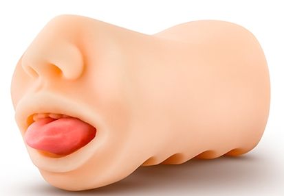 Телесный мастурбатор-ротик с язычком Oral Anne - Blush Novelties - в Костроме купить с доставкой
