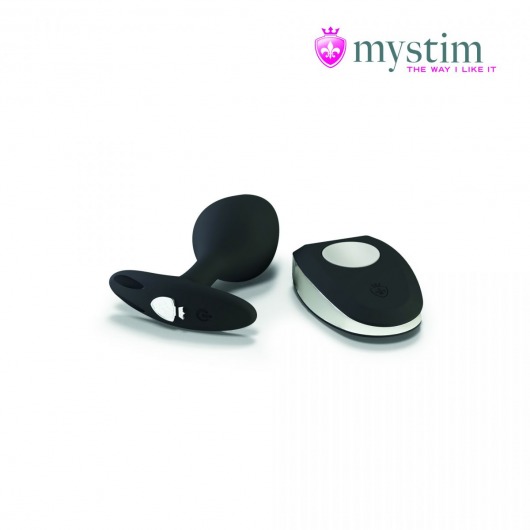 Черная пробка Mystim Rocking Vibe S с возможностью подключения к электростимулятору - 9,7 см. - MyStim - купить с доставкой в Костроме