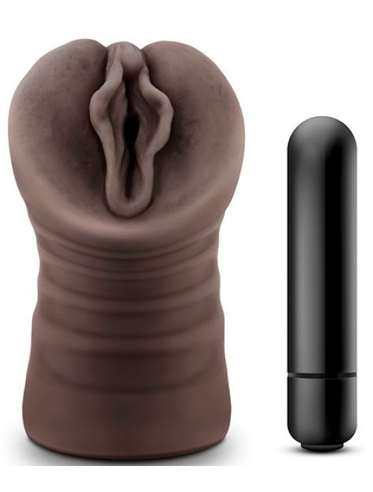 Коричневый мастурбатор-вагина Alexis - Blush Novelties - в Костроме купить с доставкой
