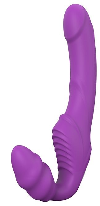 Фиолетовый безремневой вибрострапон DOUBLE DIPPER - Dream Toys - купить с доставкой в Костроме
