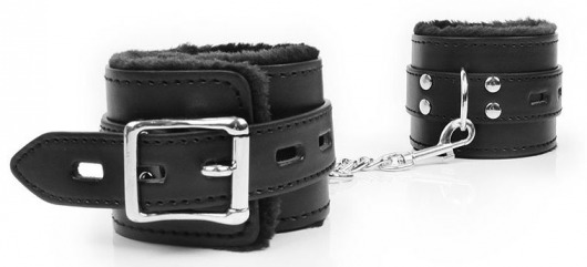 Черные оковы на металлических карабинах - Notabu - купить с доставкой в Костроме