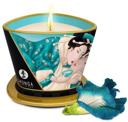 Массажная свеча Island Blossoms - 170 мл. - Shunga - купить с доставкой в Костроме