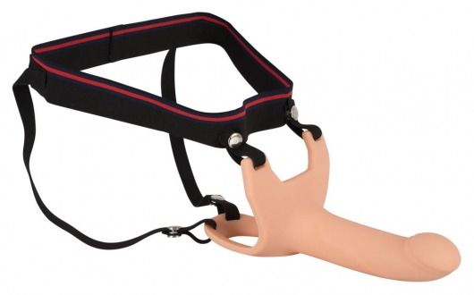 Силиконовый полый страпон на ремнях Silicone Strap-on - 16 см. - Orion - купить с доставкой в Костроме