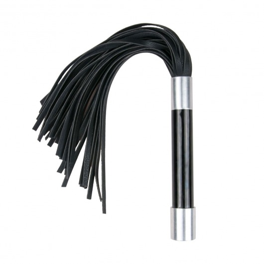 Черная плеть Easytoys Flogger With Metal Grip - 38 см. - Easy toys - купить с доставкой в Костроме