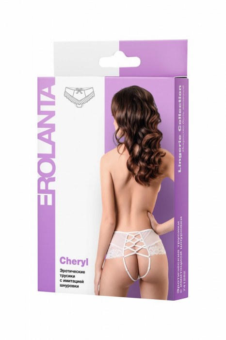 Эротические трусики с имитацией шнуровки Cheryl - Erolanta купить с доставкой