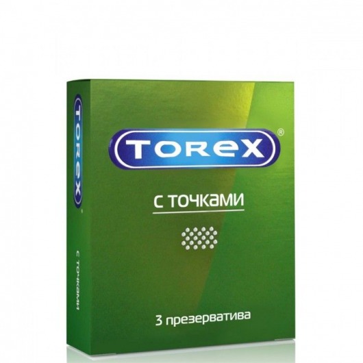 Текстурированные презервативы Torex  С точками  - 3 шт. - Torex - купить с доставкой в Костроме