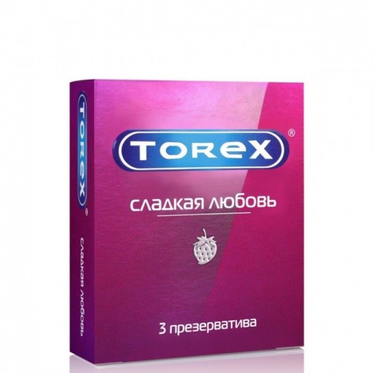 Презервативы Torex  Сладкая любовь  с ароматом клубники - 3 шт. - Torex - купить с доставкой в Костроме