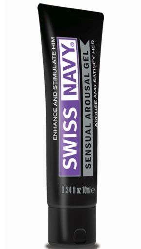Возбуждающий гель-лубрикант на водной основе Sensual Arousal Lubricant - 10 мл. - Swiss navy - купить с доставкой в Костроме
