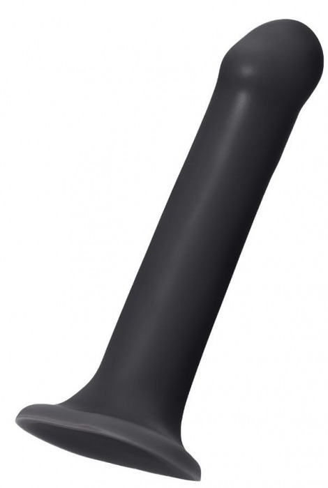 Черный фаллос на присоске Silicone Bendable Dildo XL - 20 см. - Strap-on-me - купить с доставкой в Костроме